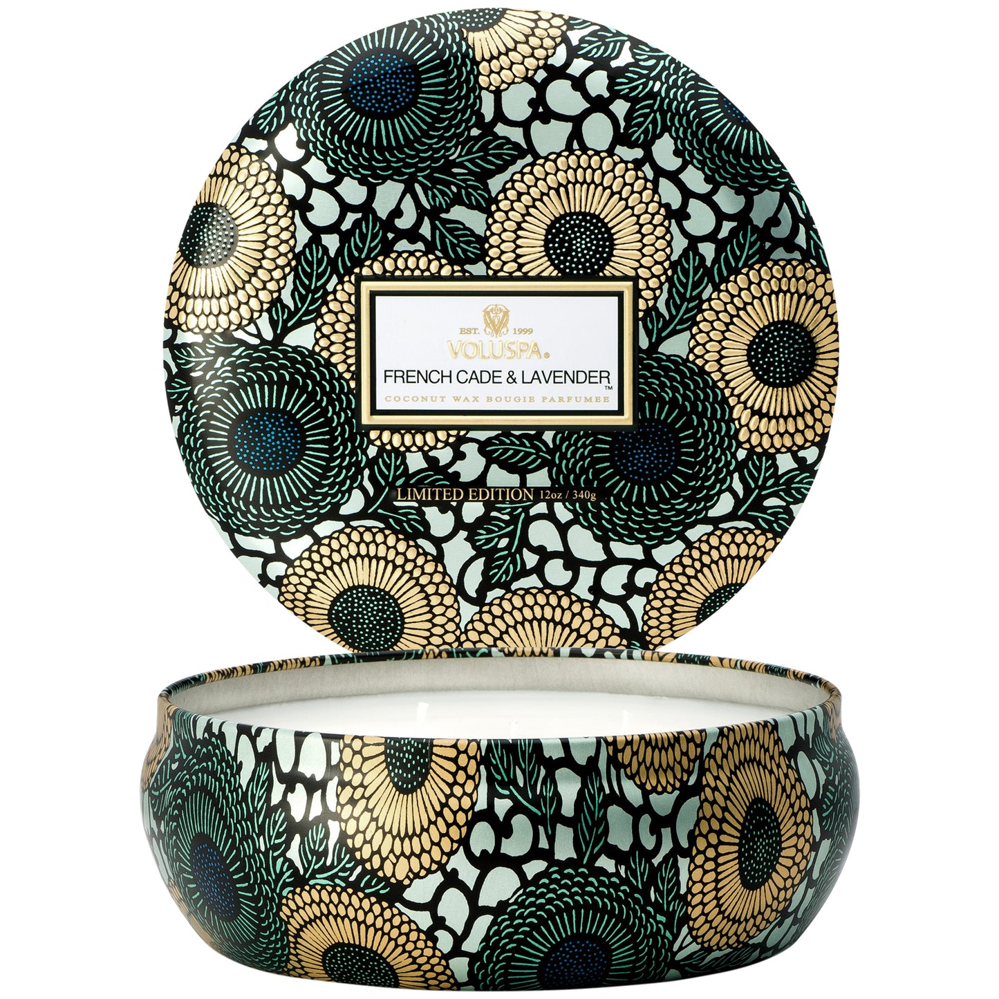 FRENCH CADE LAVENDER - 3 METAL WICKS