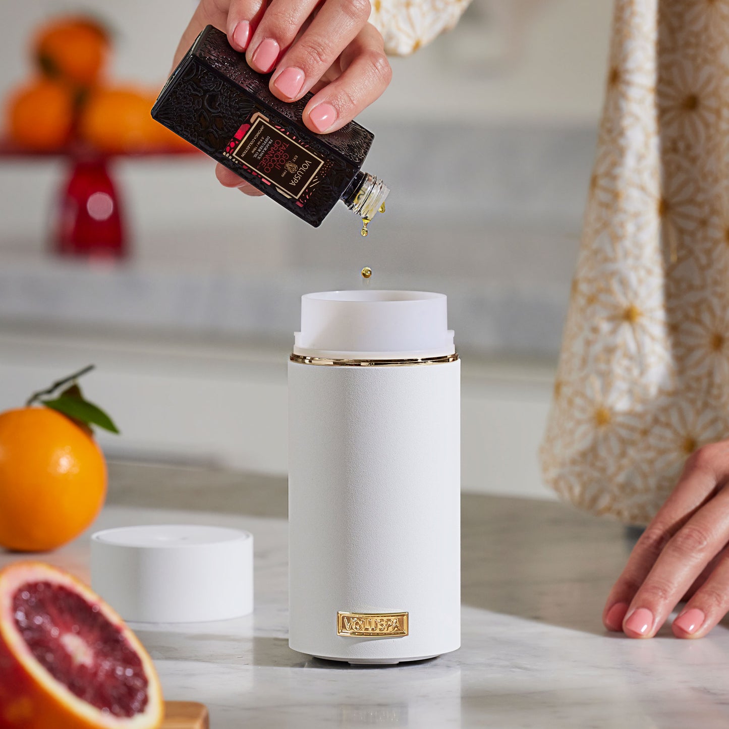 DIFFUSEUR D'HUILE DE PARFUM ULTRASONIQUE - BLANC