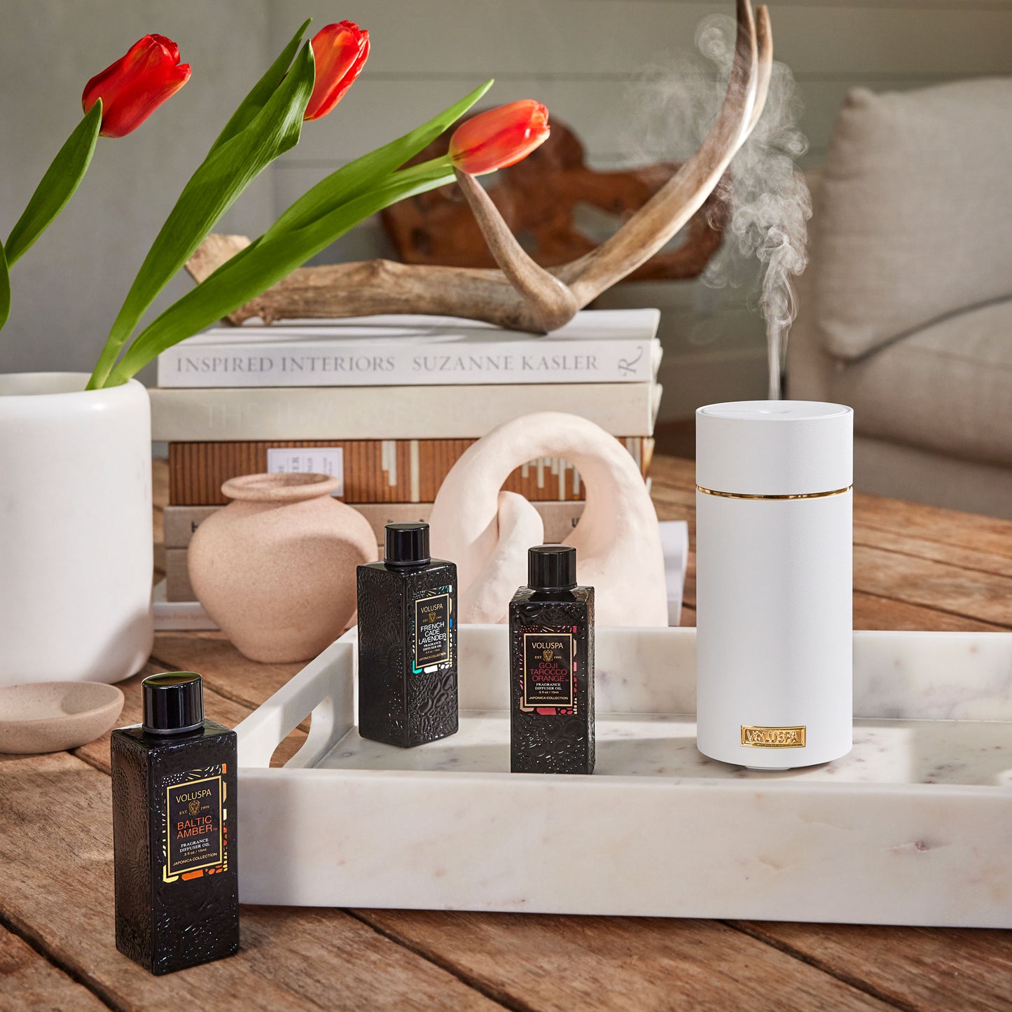 DIFFUSEUR D'HUILE DE PARFUM ULTRASONIQUE - BLANC