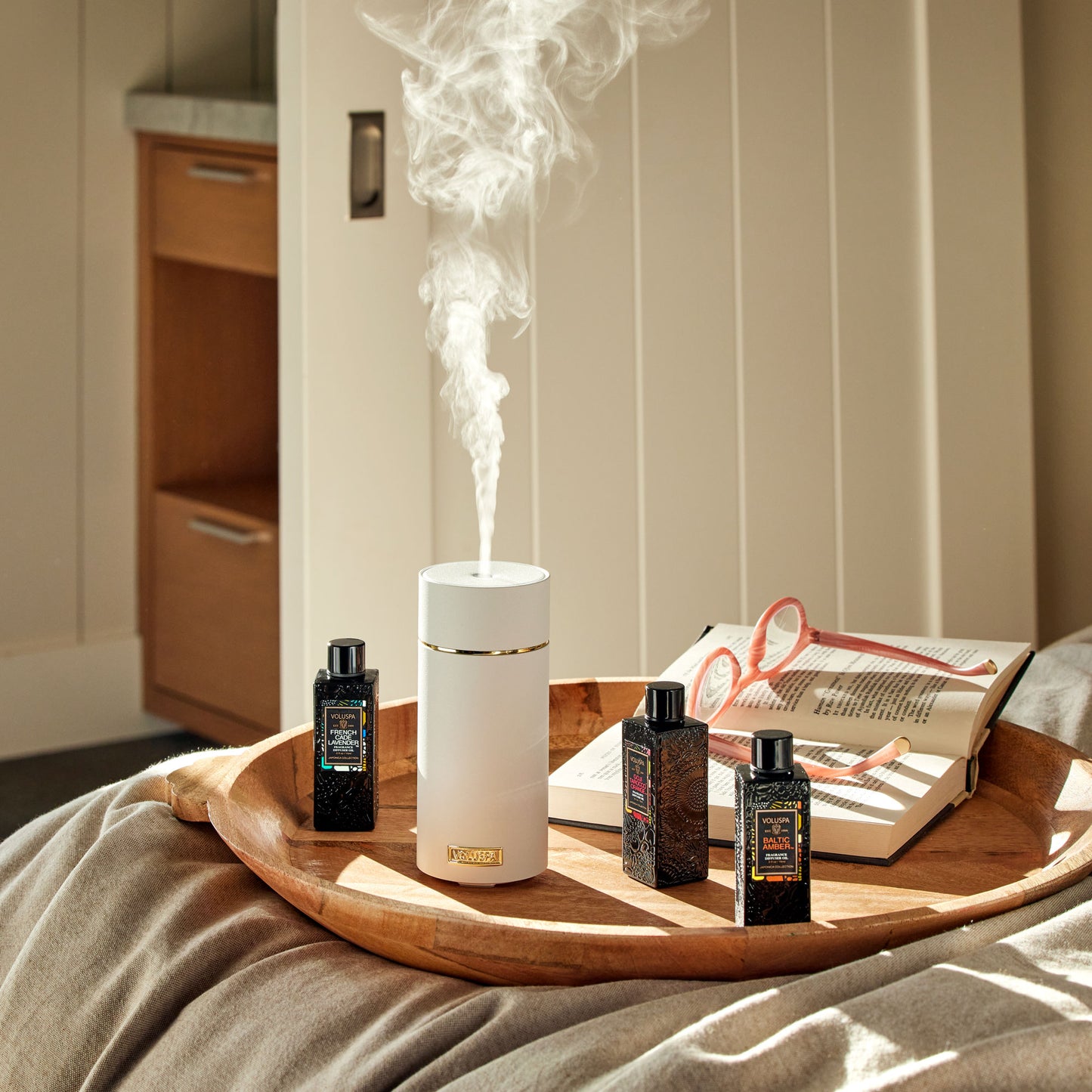 DIFFUSEUR D'HUILE DE PARFUM ULTRASONIQUE - BLANC