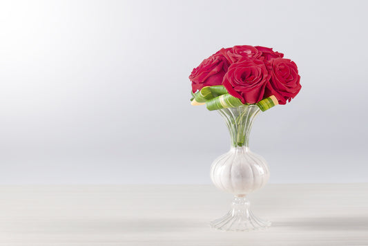 BOUQUET DE 6 ROSES & VASES